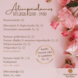 Äitienpäivälounas, aikuinen