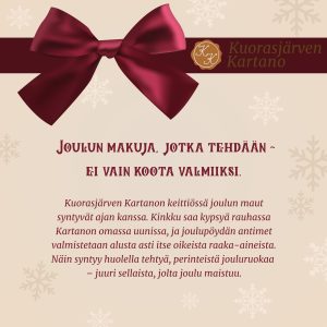 Kartanon joulumenu